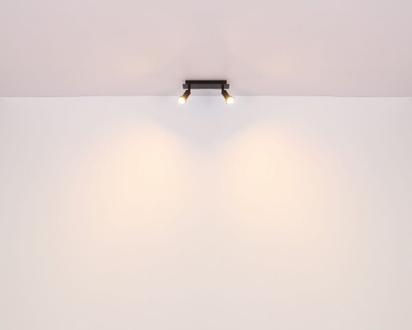 Spot DREW 2xGU10/35W/230V negru Globo 57998-2