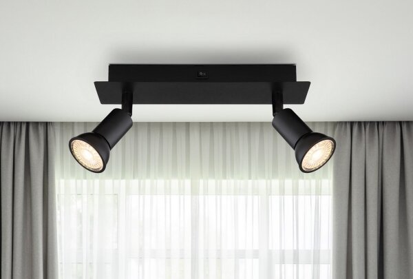 Spot DREW 2xGU10/35W/230V negru Globo 57998-2