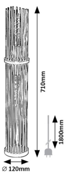 Lampadar ROXAS 2xE27/40W/230V Rabalux 74022