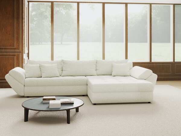 Colțar extensibil dumonde cu ladă de depozitare Loana Jaguar Ivory II 270x185 cm