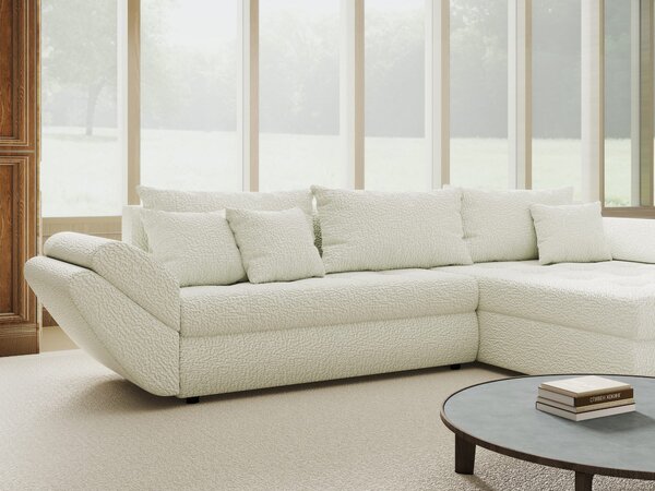 Colțar extensibil dumonde cu ladă de depozitare Loana Jaguar Ivory II 270x185 cm
