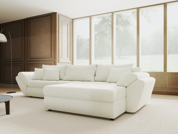 Colțar extensibil dumonde cu ladă de depozitare Loana Jaguar Ivory II 270x185 cm
