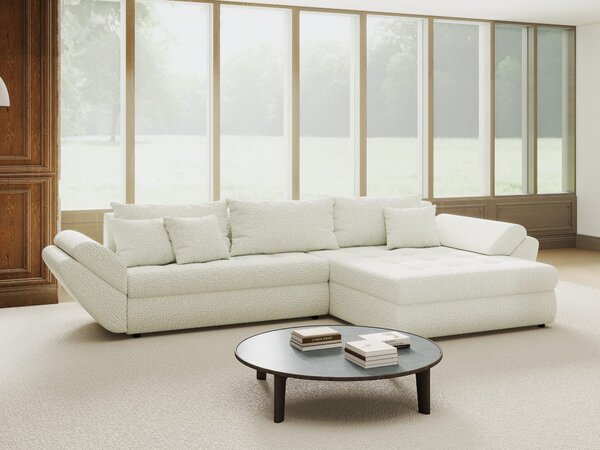 Colțar extensibil dumonde cu ladă de depozitare Loana Jaguar Ivory II 270x185 cm