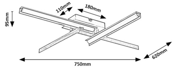 Rabalux 71145 - Plafonieră LED REMIEL, 20W, 230V, 3000K