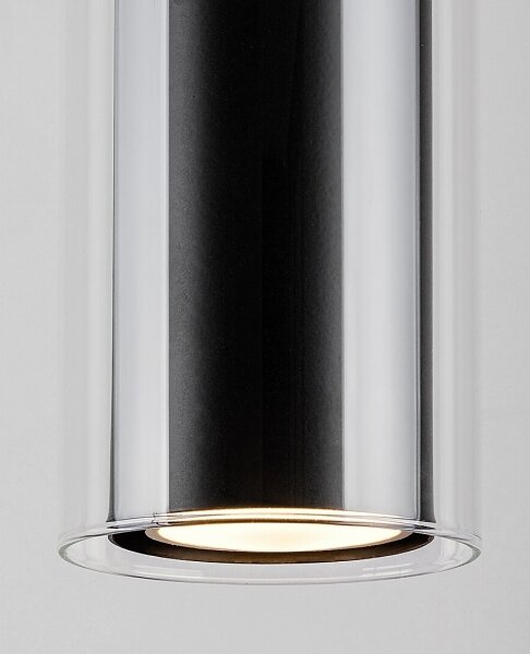 Lustră pe cablu KALEVI 1xGU10/50W/230V transparent/negru Rabalux 72047