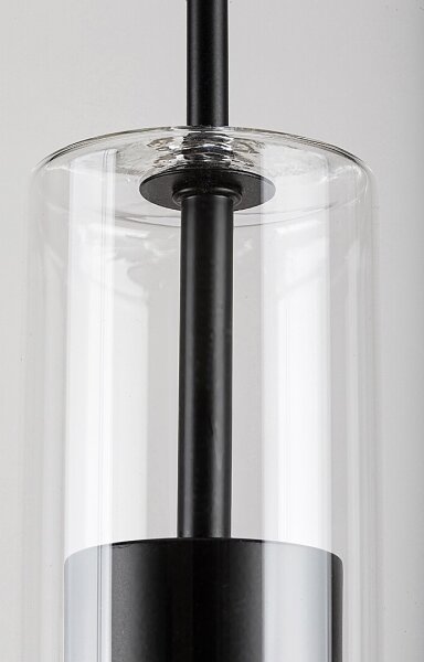 Lustră pe cablu KALEVI 1xGU10/50W/230V transparent/negru Rabalux 72047