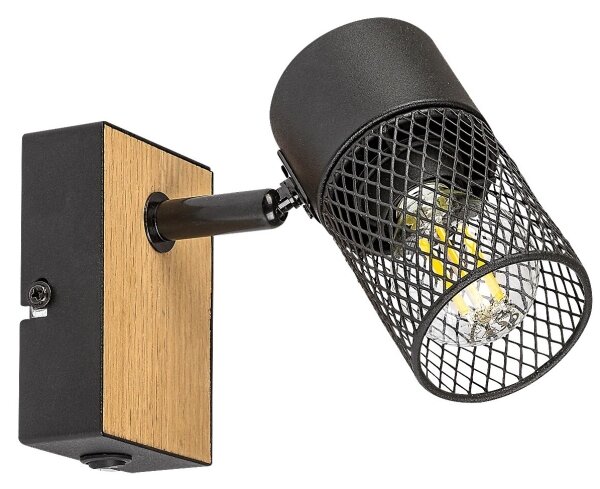 Spot de perete METTA 1xE14/40W/230V stejar Rabalux 71151