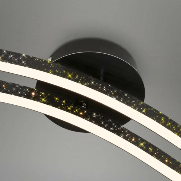 Lustră LED aplicată REY 2xLED/6W/230V negru Briloner 3718-025