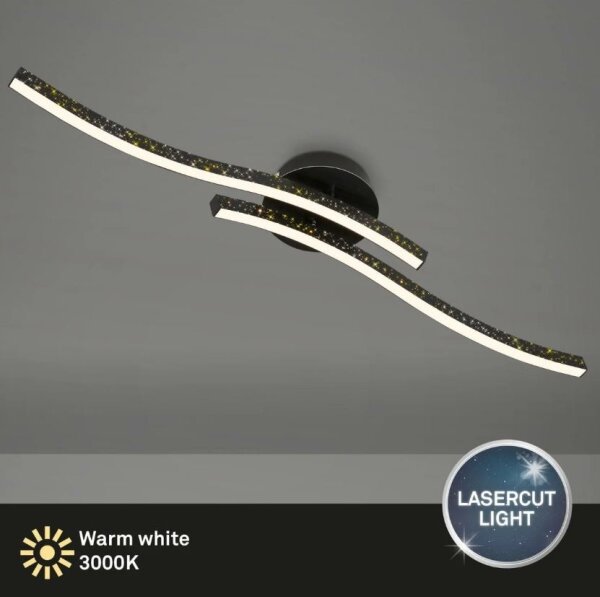 Lustră LED aplicată REY 2xLED/6W/230V negru Briloner 3718-025