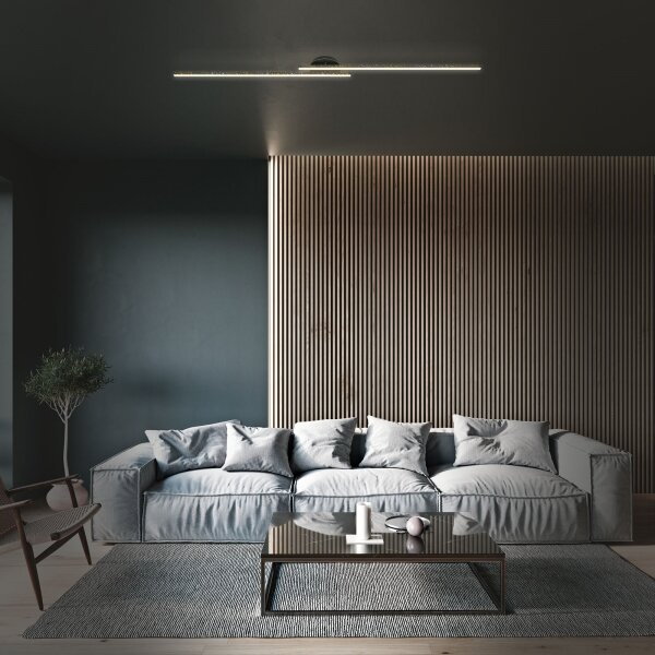 Lustră LED aplicată REY 2xLED/12W/230V negru Briloner 3717-025