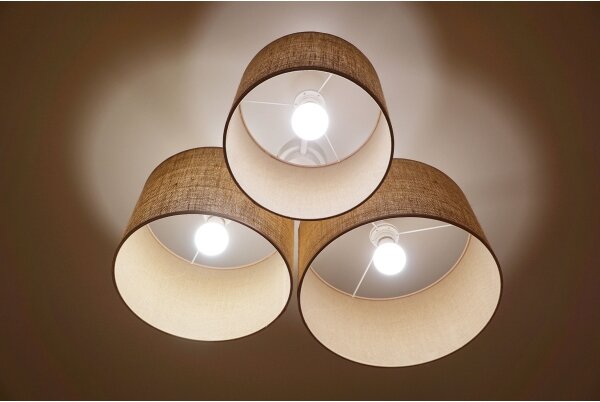 Duolla - Plafonieră ROLLER TRIO 3xE27/60W/230V bej