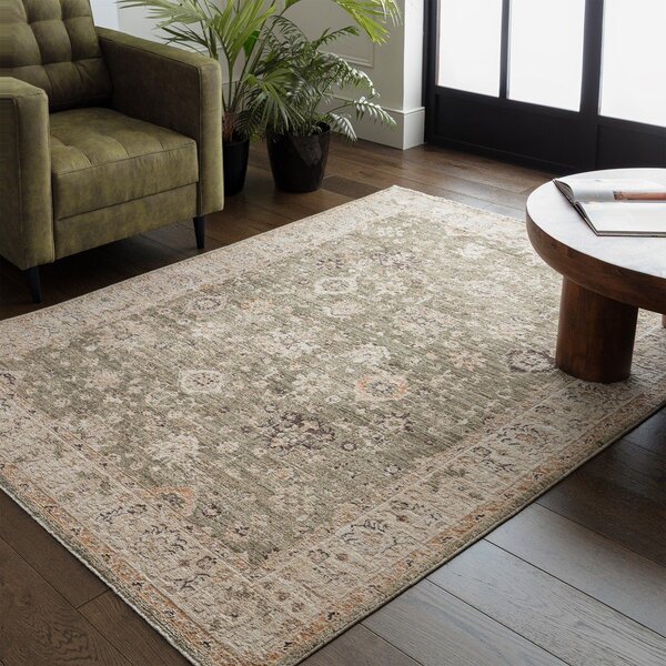 Covor verde-bej țesut manual 120x160 cm Heriz Ornate – Asiatic Carpets