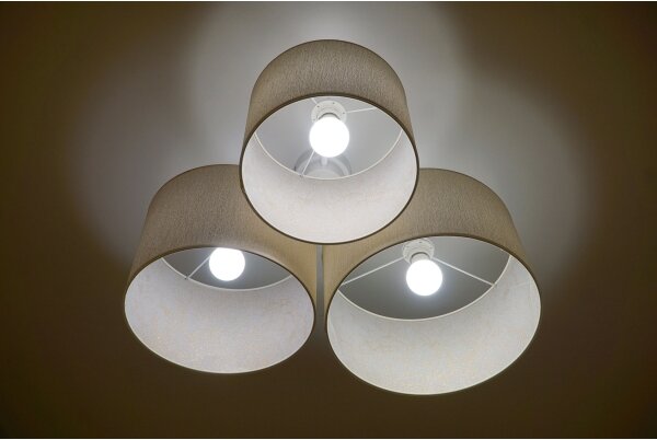 Duolla - Plafonieră ROLLER TRIO 3xE27/60W/230V alb/auriu