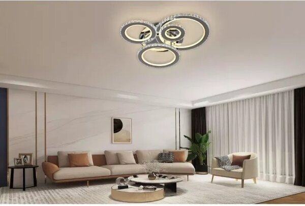 Lustră LED dimabilă aplicată LED/120W/230V 3000-6500K + telecomandă