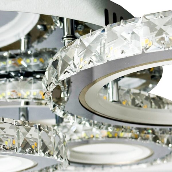 Lustră LED dimabilă aplicată LED/120W/230V 3000-6500K + telecomandă