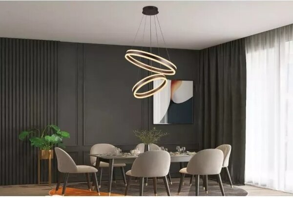Lustră LED dimabilă pe cablu LED/135W/230V 3000-6500K + telecomandă