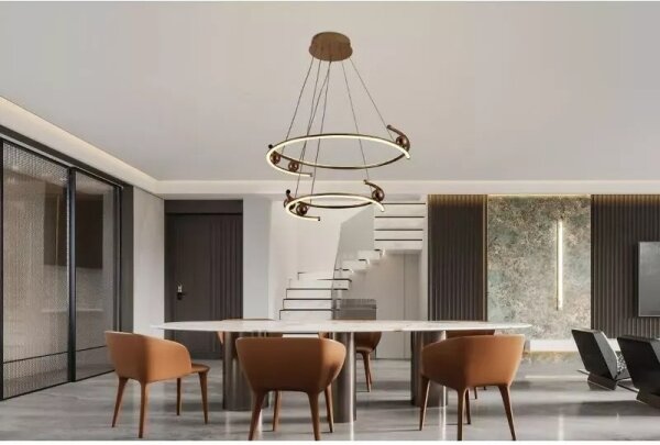 Lustră LED dimabilă pe cablu LED/80W/230V 3000-6500K + telecomandă