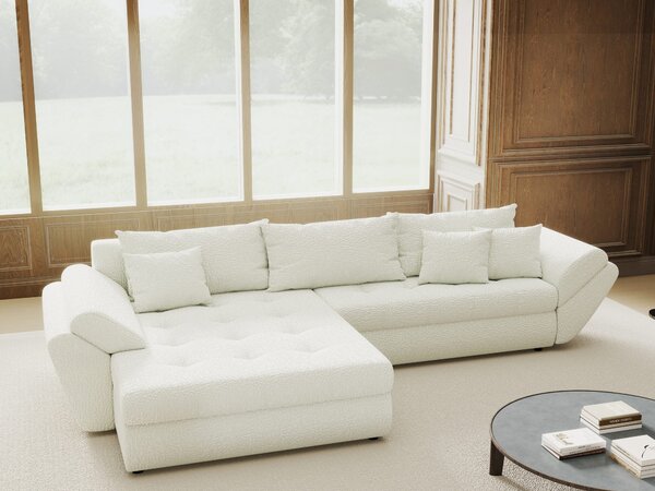 Colțar extensibil dumonde cu ladă de depozitare Loana Jaguar Ivory 270x185 cm