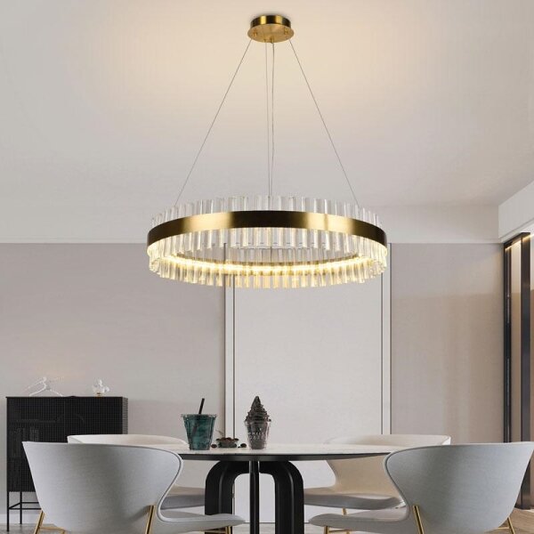 Lustră LED de cristal dimabilă pe cablu LED/55W/230V + telecomandă