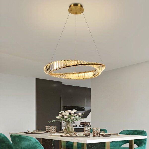 Lustră LED de cristal dimabilă pe cablu LED/40W/230V + telecomandă