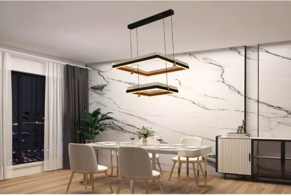 Lustră LED dimabilă pe cablu LED/50W/230V 3000-6500K + telecomandă