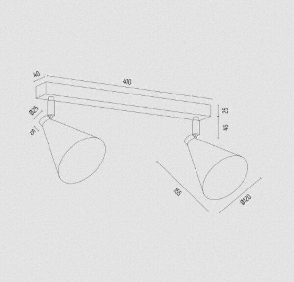 Spot LUCINDA 2xE14/7W/230V auriu Argon 7149