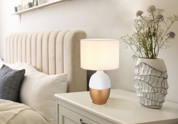 Lampă de masă VALENTINO 1xE14/40W/230V alb Globo 21627W