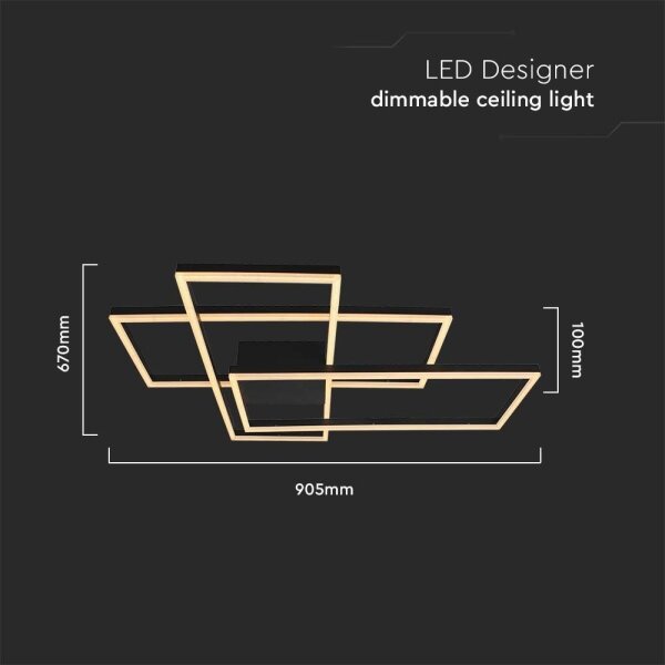 Plafonieră LED LED/47W/230V 3000K negru