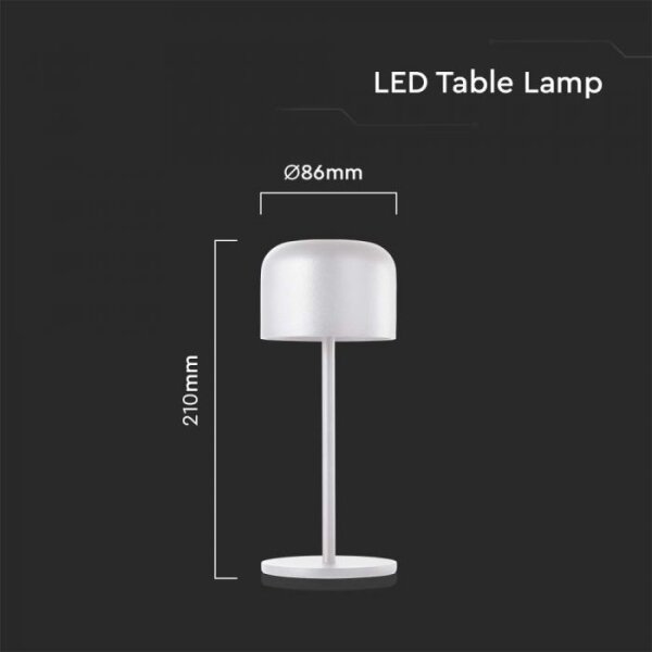Lampă LED de birou reglabilă, 1,5W, 5V, 2700-5700K, IP54, albă