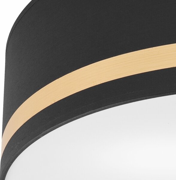 Plafonieră SIRJA STRIPE 4xE27/15W/230V d. 45 cm negru