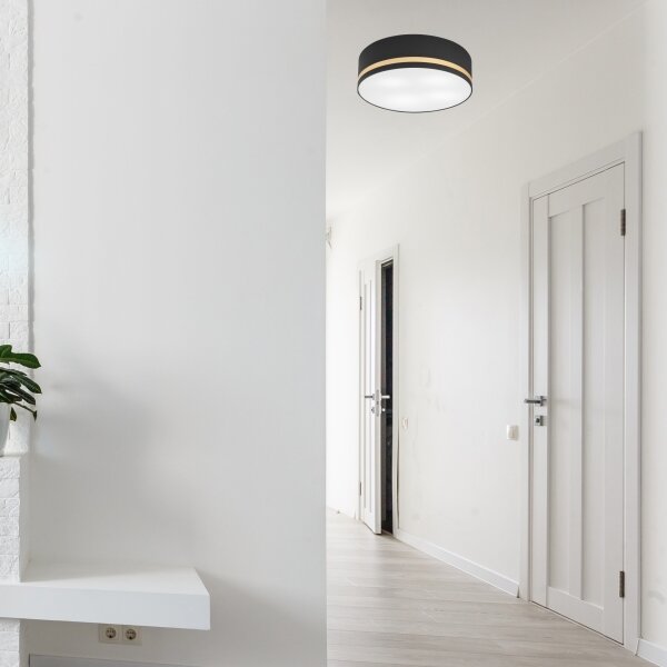 Plafonieră SIRJA STRIPE 4xE27/15W/230V d. 45 cm negru