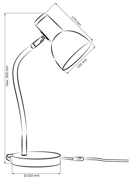 Lampă de masă MIMI 1xE27/10W/230V albastru