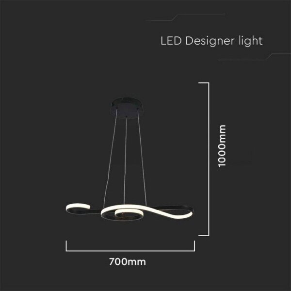 Lustră LED pe cablu LED/18W/230V 3000K negru