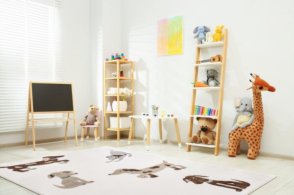 Covor pentru copii fildeș 80x150 cm Dogsie Pearl – FD