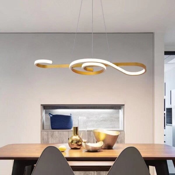 Lustră LED pe cablu LED/18W/230V 3000K auriu
