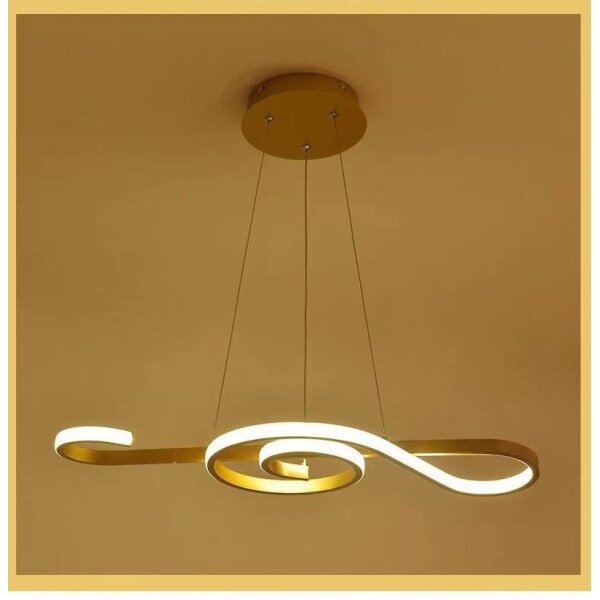 Lustră LED pe cablu LED/18W/230V 3000K auriu