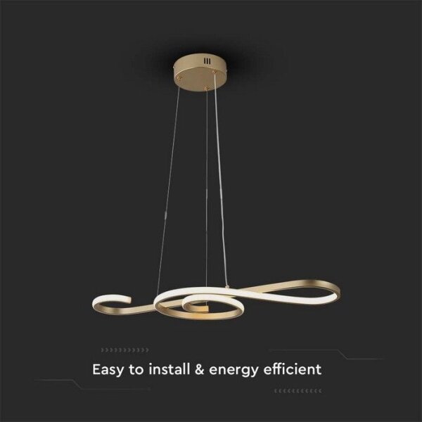 Lustră LED pe cablu LED/18W/230V 3000K auriu