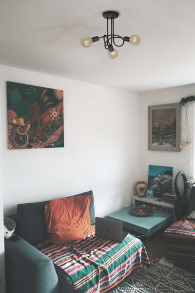 Kaja Deze lampă de tavan 3x60 W negru K-3620