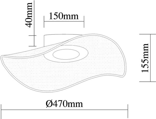 Altavola Design Velo lampă de tavan 1x30 W transparent-auriu LA101/CE1_gold