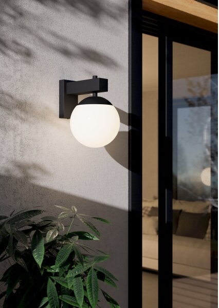 Aplică de exterior BUFALATA 1xE27/40W/230V negru IP44 Eglo 900669