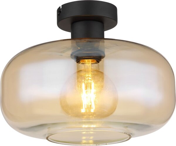 Globo Lighting Giuseppe lampă de tavan 1x40 W negru-chihlimbar 15566DA