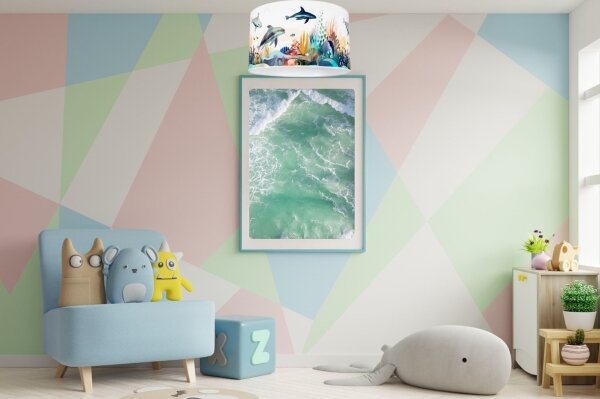Plafonieră pentru copii OCEAN 1xE27/60W/230V