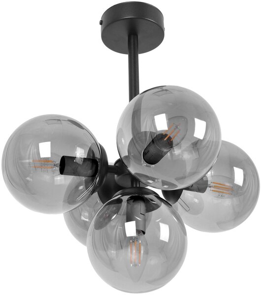 Kaja Megan lampă de tavan 5x10 W negru-grafit K-5364