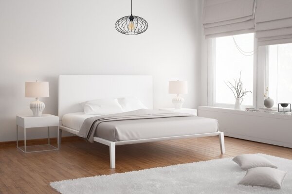 Lustră pe cablu CORRINI 1xE27/60W/230V d. 34 cm negru/transparent
