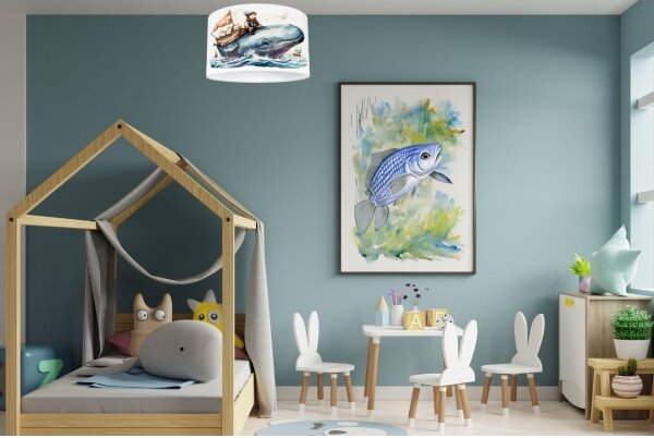 Plafonieră pentru copii OCEAN 1xE27/60W/230V