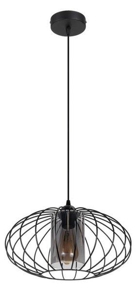 Lustră pe cablu CORRINI 1xE27/60W/230V d. 34 cm negru/gri