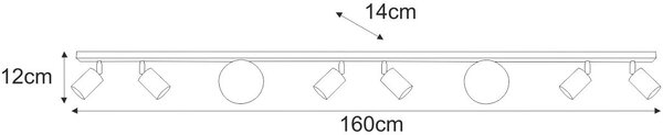 Kaja Swing lampă de tavan x10 W alb-negru K-5494