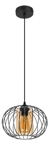 Lustră pe cablu CORRINI 1xE27/60W/230V d. 25 cm negru/bej