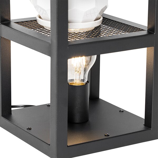 Lampă de masă industrială neagră - Cage Rack
