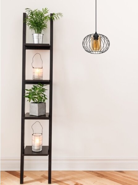 Lustră pe cablu CORRINI 1xE27/60W/230V d. 25 cm negru/bej